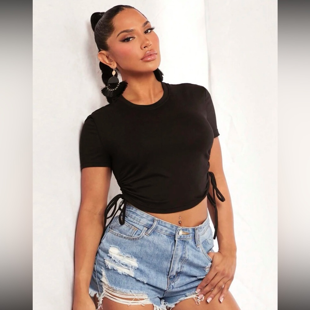 Drawstring Crop Top